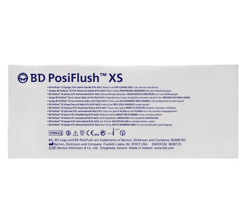 BD 306572 Syringe FLUSH IV POSIFLUSH XS 10ml SALINE BX/30 P24