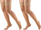 Airway - AIR 1764BG-S - PR TRUFORM LADIES SHEER LITES 8-15MMHG THIGH-HIGH CLOSE-TOE STOCKING SM (18 1/2") BEIGE SILICONE TOP