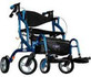 Drive Medical - DM 700-935 - EA AIRGO FUSION F20 ROLLATOR/TRANSPORT CHAIR PACIFIC BLUE 19.5" PADDED SEAT W/ ARMRESTS & FOOTRESTS