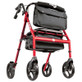 Drive Medical - DM 700-961 - EA/1 Elite Rollator Rolling Walker with Seat, Backrest and Saddle Bag, Garnet Red