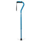 Drive Medical - DM 731-444 - EA/1 Adjustable Offset Handle Cane with Reflective Strap, Aquamarine