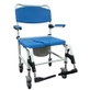 Drive Medical - DM NRS185008 - EA/1 Aluminum Bariatric Rehab Shower Commode Chair with Two Rear-Locking Casters (NON RETURNABLE)