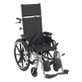 Drive Medical - DM PL414RBDDA - EA/1 Viper Plus Light Weight Reclining Wheelchair with Elevating Leg Rests and Flip Back Detachable