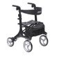 Drive Medical - DM RTL10266CF - EA/1 Nitro Elite CF Carbon Fiber Rollator Rolling Walker, Black