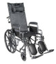 Drive Medical - DM SSP16RBDDA - EA/1 Silver Sport Reclining Wheelchair with Elevating Leg Rests, Detachable Desk Arms, 16" Seat