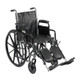 Drive Medical - DM SSP216DDAELR - EA/1 Silver Sport 2 Wheelchair, Detachable Desk Arms, Elevating Leg Rests, 16" Seat