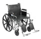 Drive Medical - DM STD20ECDDELR - EA/1 Sentra EC Heavy Duty Wheelchair, Detachable Desk Arms, Elevating Leg Rests, 20" Seat