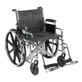 Drive Medical - DM STD20ECDDSF - EA/1 Sentra EC Heavy Duty Wheelchair, Detachable Desk Arms, Swing away Footrests, 20" Seat