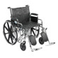 Drive Medical - DM STD22ECELR - EA/1 Sentra EC Heavy Duty Wheelchair, Detachable Desk Arms, Elevating Leg Rests, 22" Seat