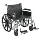 Drive Medical - DM STD24ECDFASF - EA/1 Sentra EC Heavy Duty Wheelchair, Detachable Full Arms, Swing away Footrests, 24" Seat
