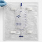 Medline DYND12584 Leg Bag with Comfort Straps, Medium (19–20 oz), Sterile — Each — Packaging / label close-up — sterile pouch & graduations