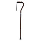 Drive Medical - DM 731-450 - EA/1 Adjustable Offset Handle Cane with Reflective Strap, Cocoa