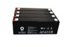 12V 2.3 Ah Replacement Battery for Interactive Technologies Inc 34008 (4 Pack)