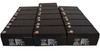 12V 3.4 Ah Replacement Battery for Aequitron PORTAAVAC 8850 (24 Pack)