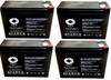 12V 10Ah Replacement Battery for Electric Mobility 355 Fold & Go (4 Pack)