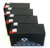 12V 1.3Ah Replacement Battery for Linear Security DVS-1200 (4 Pack)