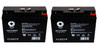 SPS Brand 12V 18Ah Replacement Battery for EaglePicher CF12V15 Emergency Light Battery (2 Pack)