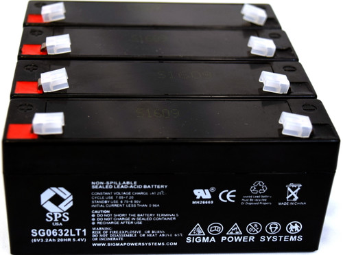 6 V 3.2 Ah. Terminal T1 Replacement Battery for MLA8491I (4 PACK)