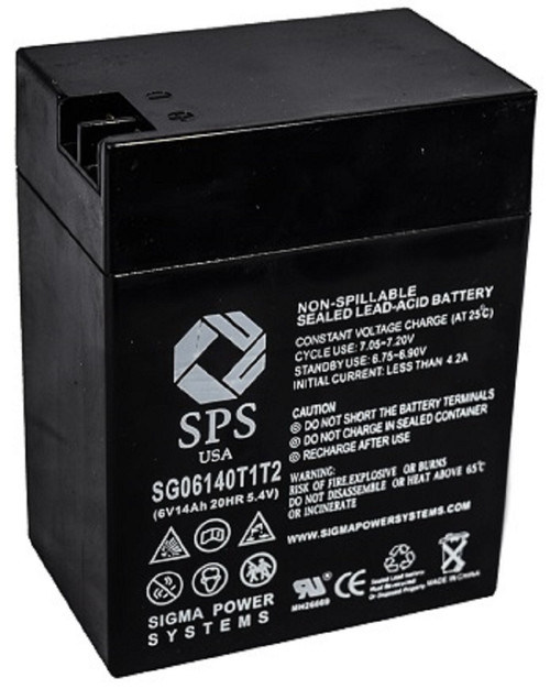 6 V 14 Ah Replacement Battery for Sentry Lite PM695 (1 PACK)
