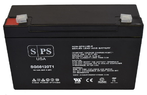 SPS Brand 6V 1 Ah (Terminal T1) Replacement battery (SG0610T1) for Leoch  DJW6-1.0 (12 PACK)