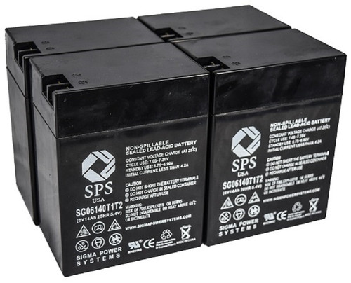 6 V 14 Ah Replacement Battery for Emergi-Lite TSM27 (4 PACK)