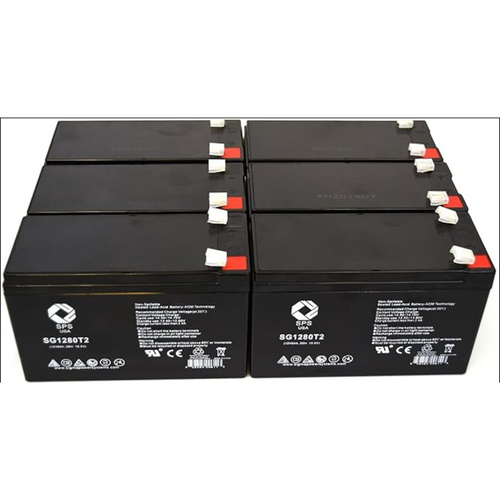 12V 8 Ah Replacement Battery (SG1280T2) for Alpha Technologies PINBP 2000RM UPS (6 PACK)
