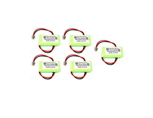 2.4V 500 mAh Replacement Battery for Panasonic KX-TGA200 Cordless Phone Battery (5 PACK)