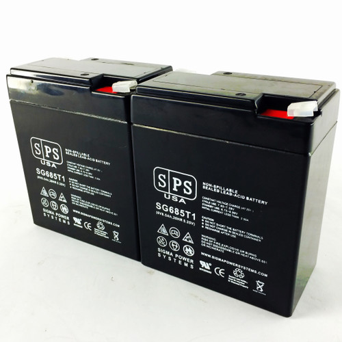 6V 8.5 Ah Replacement Battery (SG0685T1) for OEM PE6V8x2 SHORT (2 pack)