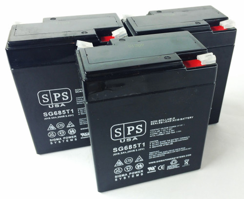 6V 8.5 Ah Replacement Battery (SG0685T1) for SureLites SLHC1 (3 pack)