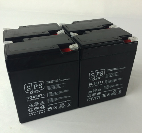 6V 8.5 Ah Replacement Battery (SG0685T1) for GS Battery PE6V8 (4 pack)