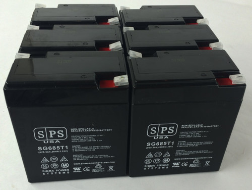 6V 8.5 Ah Replacement Battery (SG0685T1) for GS Battery PE6V8X2 (6 pack)