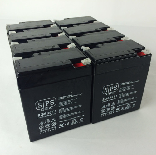 6V 8.5 Ah Replacement Battery (SG0685T1) for SureLites 2601 (8 pack)
