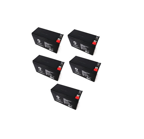 SPS Brand 12V 9 Ah Replacement Battery (SG1290FP) for Clore Automotive JNC300XL 900 Peak-Amp Ultra-Portable -N-Carry (5 pack)