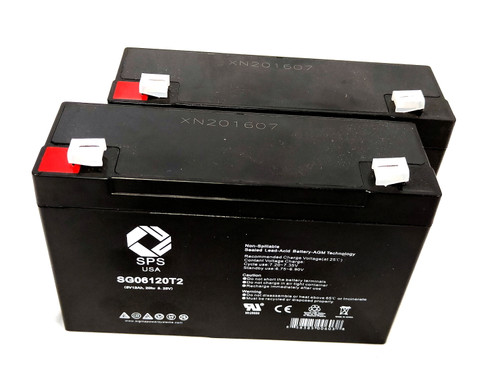 6V 12 Ah Replacement Battery for Upsonic STATION 90 (2 Pack)