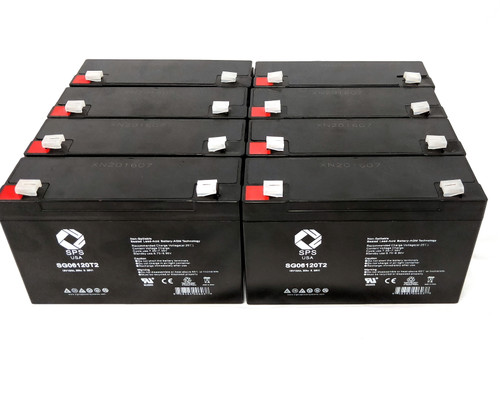 6V 12 Ah Replacement Battery for APC RBC52 (8 Pack)