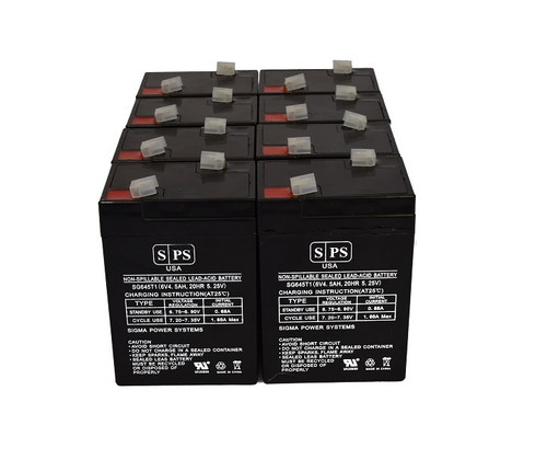 6V 4.5 Ah Emergency Lights Replacement Battery for Radiant Illumination SN48T (8 Pack)