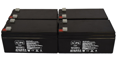 12V 3.4 Ah Replacement Battery for UPS Long WP312 (4 Pack)