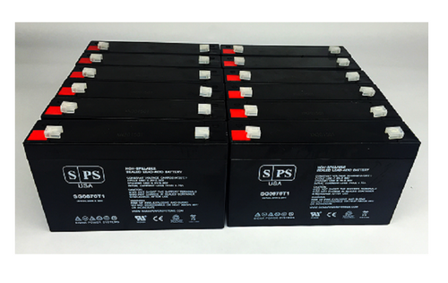 6V 7 Ah Replacement Battery for Panasonic LCR6V6.5BP (12 Pack)