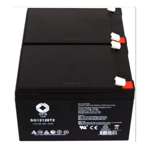 12V 12 Ah Replacement Battery (SG12120T2) for APC Back-UPS VS Series SUVS650 Terminal T2 (2 Pack)