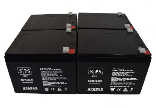 12V 12 Ah Replacement Battery for APC Smart-UPS SMT SMT750 Terminal T2 (4 Pack)