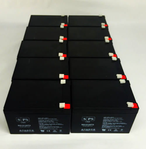 12V 12 Ah Replacement Battery for Currie iZip 650 Scooter Electric Bike Terminal T2 (10 Pack)