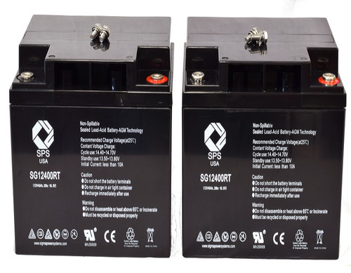 12V 40Ah Replacement Battery for Merits Health SP43 (Terminal RT) (2 Pack)