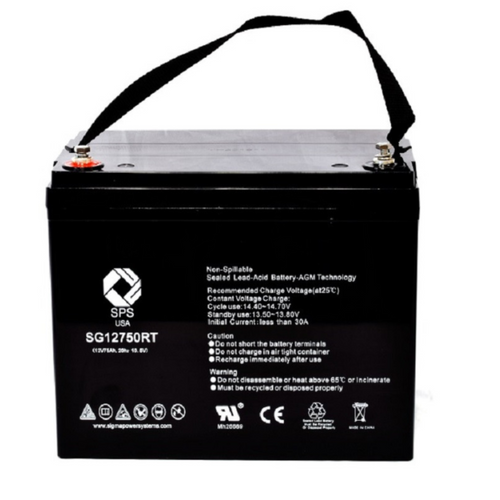 12V 75Ah Replacement Battery for Centennial 65ah CB24-AGM Wheelchair (Terminal RT) (1 Pack)