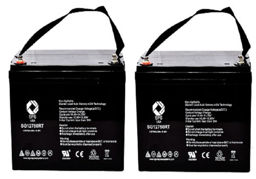 12V 75Ah Replacement Battery for Permobil C400 Corpus Jr. Wheelchair (Terminal RT) (2 Pack)