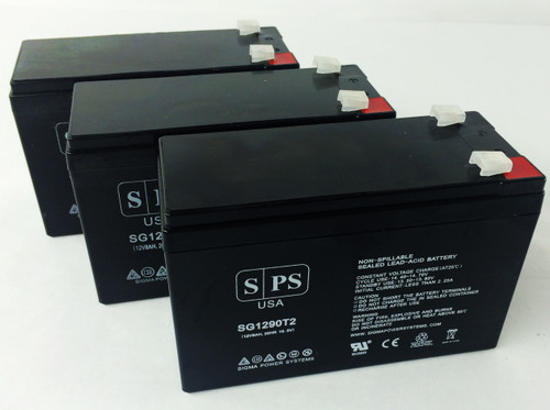12V 9Ah Replacement Battery for APC BE750G (Terminal T2) (3 Pack)