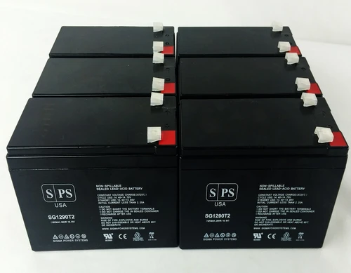 12V 9Ah Replacement Battery for Hewlett Packard T1000 G2 (Terminal T2) (6 Pack)