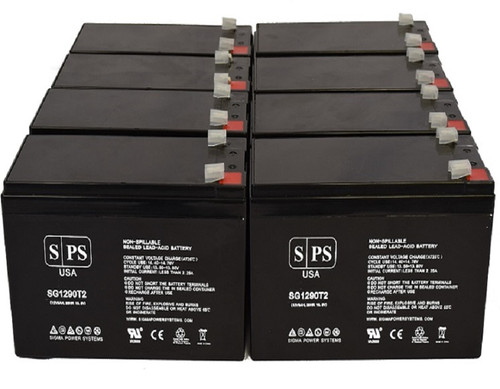 12V 9Ah Replacement Battery for Emerson PSA500MT-120 (Terminal T2) (8 Pack)