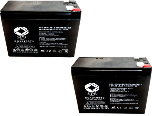 12V 10Ah Replacement Battery for Rhino SLA10-12T-T25 (2 Pack)