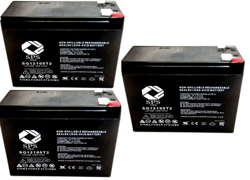 12V 10Ah Replacement Battery for UPS GS-685U (3 Pack)