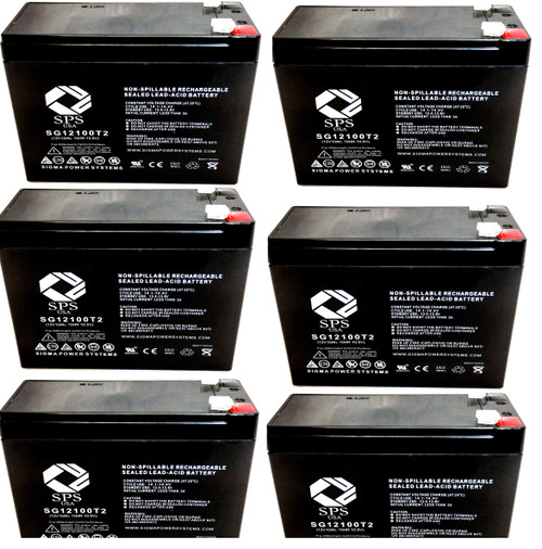 12V 10Ah Replacement Battery for Bigfoot Monster Truck KL-40006BF (6 Pack)